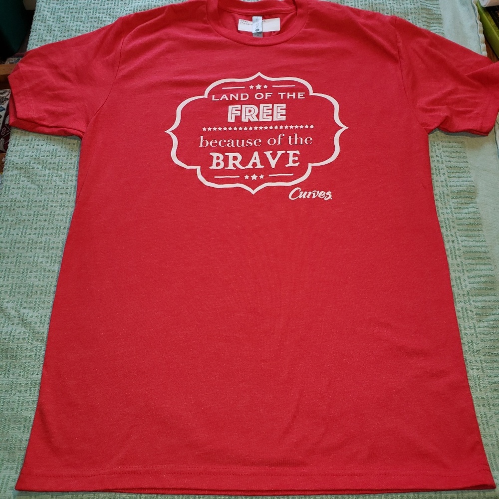 Land of the Free Red Workout Tee‎